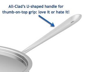 AllCladHandleCallout All-Clad handle closeup