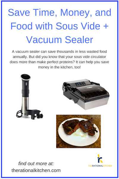 Save Time, Money and Food with sous vide + vacuum sealer (pinterest)