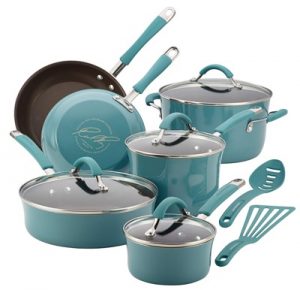 RachelRayCookwareSet Rachel Ray PTFE nonstick cookware with enameled exterior