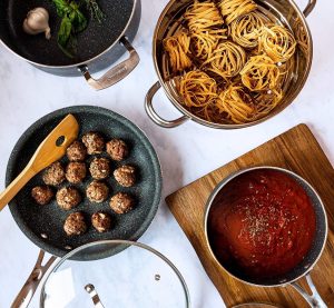 GraniteRock pans with food