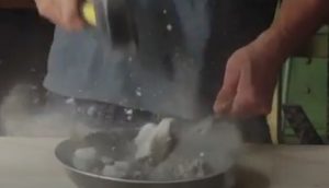 Granite Rock rocks and hammer demo