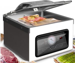 NutrichefVS_PKVS70_Open Nutrichef PKVS70 chamber vacuum sealer