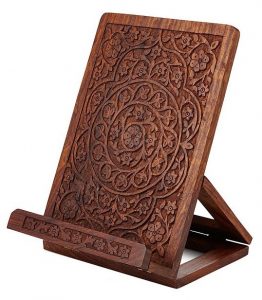 Hand Carved Cookbook Holder Hand Carved Cookbook Holder