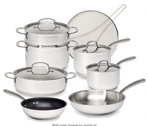 Goodful 12 Piece Stainless Cookware Set Goodful 12 Piece stainless cookware set