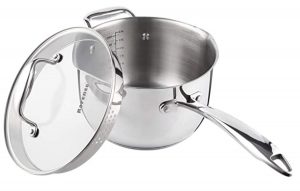 Rorence Stainless Sauce Pan with Strainer Lid Rorence Stainless Sauce Pan with Strainer Lid