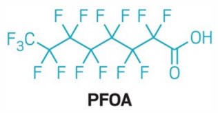 PFOA Molecule PFOA Molecule - What is PFOA? A Guide to Chemicals in Nonstick Cookware