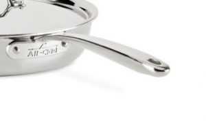 All-Clad D3 Everyday Handle Closeup All-Clad D3 Everyday Handle Closeup