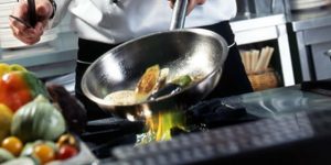 Chef Shaking Pan Chef Shaking Pan over flame