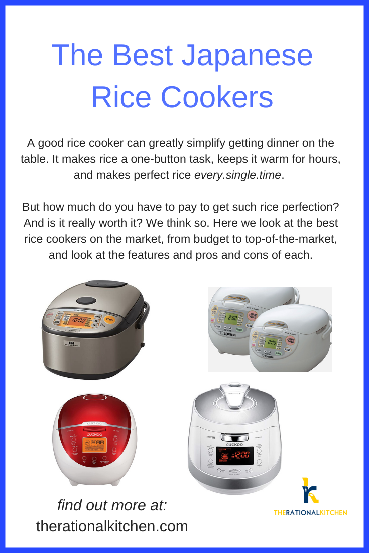Best Japanese Rice Cookers Pinterest Graphic showing the best Japanese rice cookers
