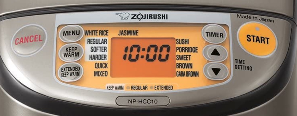 Zojirushi NP-HCC10XH Control Panel