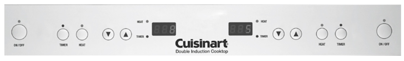 Cuisinart ICT Double Induction Cooktop Control Panel Cuisinart ICT Double Induction Cooktop Control Panel