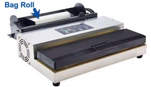 LEM vacuum sealer with bag roll callout LEM vacuum sealer with bag roll callout