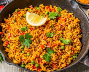 brown rice in dish brown rice in dish