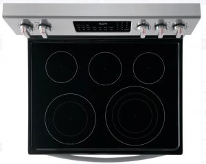Smooth Top Electric Range, Top View Smooth Top Electric Range, Top View