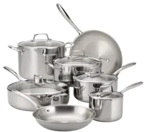 Tramontina Tri-Ply Clad 12pc set China Tramontina Tri-Ply Clad 12pc set China