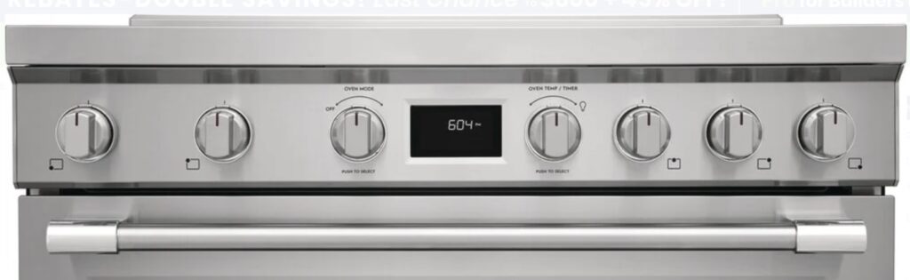 Frigidaire 36in Induciton Range controls Frigidaire 36in Induciton Range controls