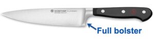 Full bolster knife diagram with callout