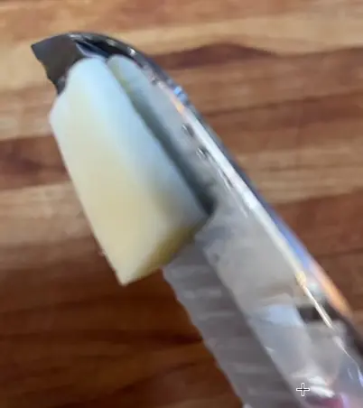 Cheese on Cutco Knife Cheese on Cutco Knife