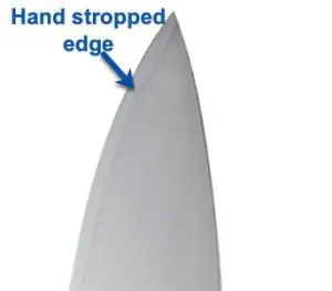 Messermeister hand stropped edge Messermeister hand stropped edge