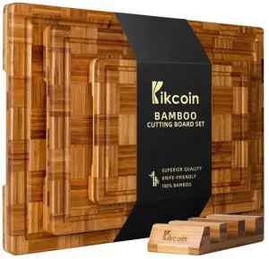 Kikcoin Set of Bamboo Cutting Boards Kikcoin Set of Bamboo Cutting Boards