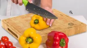 Top Notch bamboo cutting board with peppers Top Notch bamboo cutting board with peppers