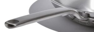 Heritage Steel Eater skillet handle closeup