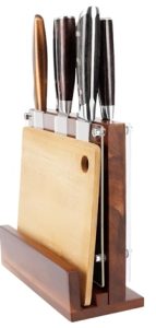 HolaFolks Magnetic Knife Block with Cutting Board Holder HolaFolks Magnetic Knife Block with Cutting Board Holder