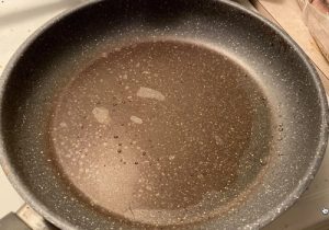Discolored nonstick pan Discolored nonstick pan