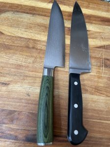 Hexclad knife Wusthof knife side by side comparison Hexclad knife Wusthof knife side by side comparison