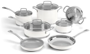 Cuisinart Matte White 11pc cookware set Cuisinart Matte White 11pc cookware set
