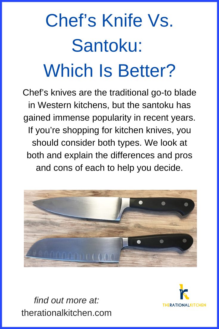 Chef's Knife vs Santoku pinterest